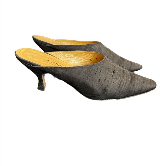 Acapella Black linen mules - Picture 1 of 9